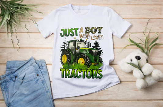 Just a boy who loves tractors - camo